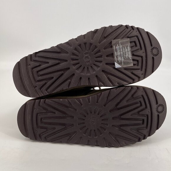 UGG Neumel Classic Suede Boots Size 10 Olive Lace Up Sheepskin Lined - Picture 3 of 15